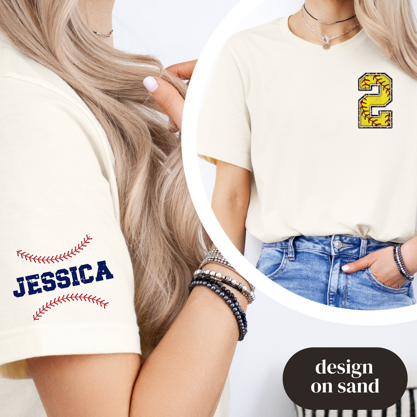 Softball Player Number (Pocket)