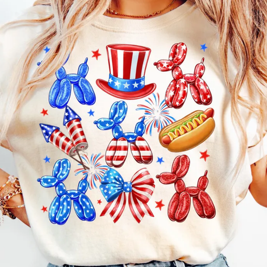 Patriotic Balloon Dog