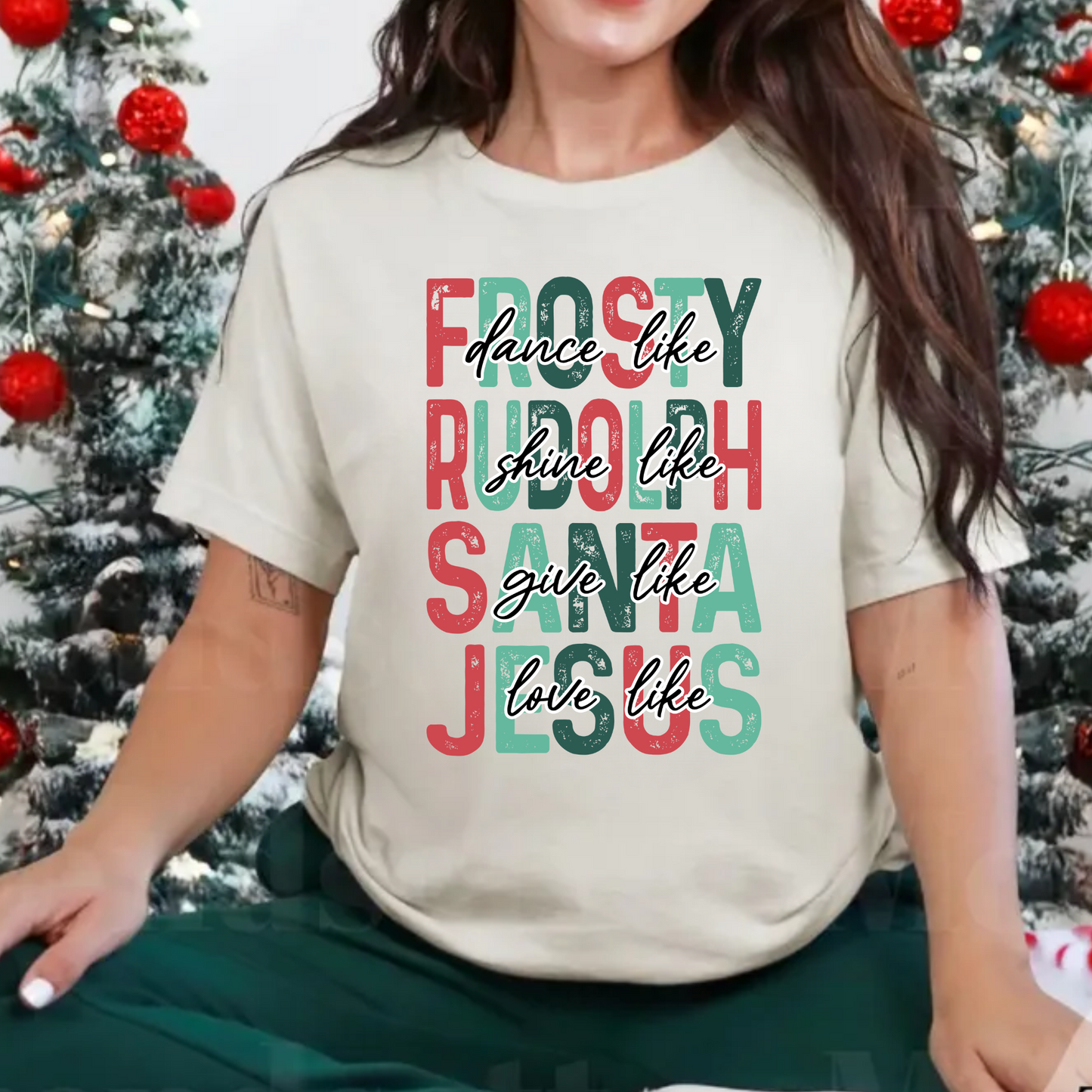 Frosty. Rudolph. Santa. Jesus.