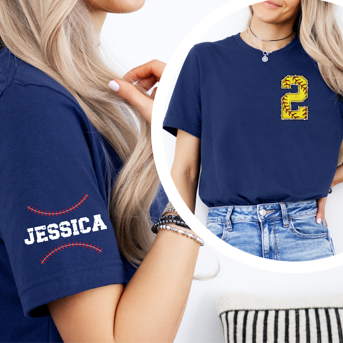 Softball Player Number (Pocket)