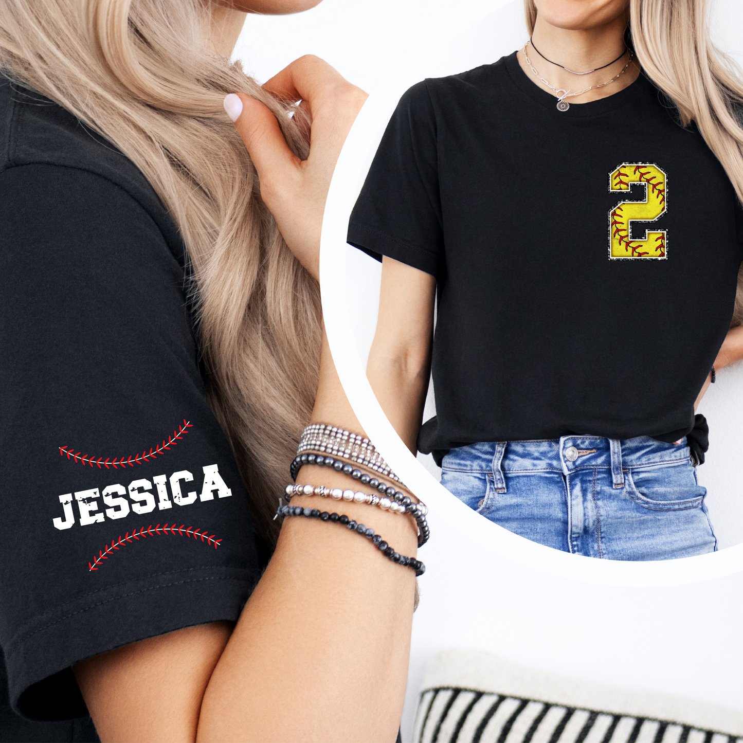 Softball Player Number (Pocket)